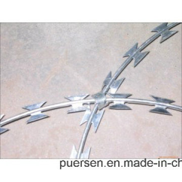 Factory Razor Blade Barbed Wirehot Dipped Galvanized Razor Wire